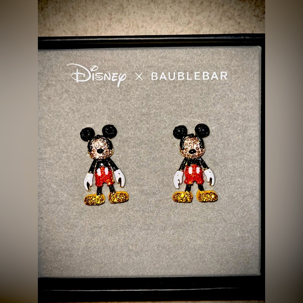 Disney x Baublebar Mickey Mouse Rhinestone Earrings - Picture 1 of 2